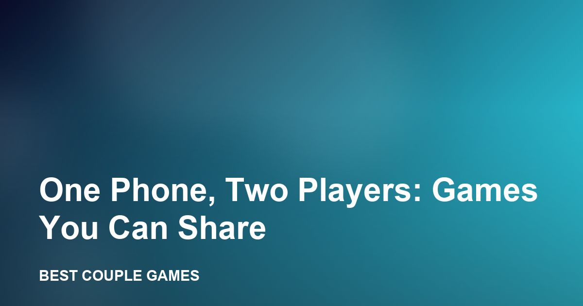 Two players sharing a single phone for a split-screen game